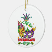 Que les frénésies commencent Ornement de Mardi Gra (Gauche)