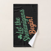 Que les Shenanigans commencent drôle irlandais St (Serviette à main)