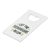 Que les Shenanigans commencent la Saint Patrick (Devant Angle)