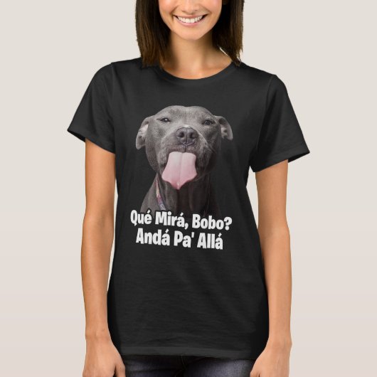 Que miras bobo drôles t-shirts pitbull pour hommes (Devant)