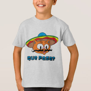 Que Pasa Señor Gato™ Cartoon Snorhaar Kat T-shirt