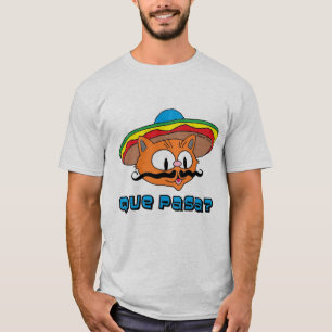 Que Pasa Señor Gato™ Cartoon Snorhaar Kat T-shirt