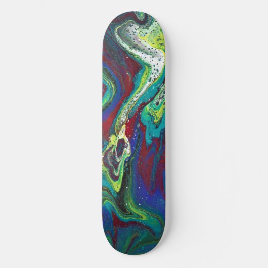 Que Sera 2 Planche de Skateboard Couleurs Abstrait (Recto)