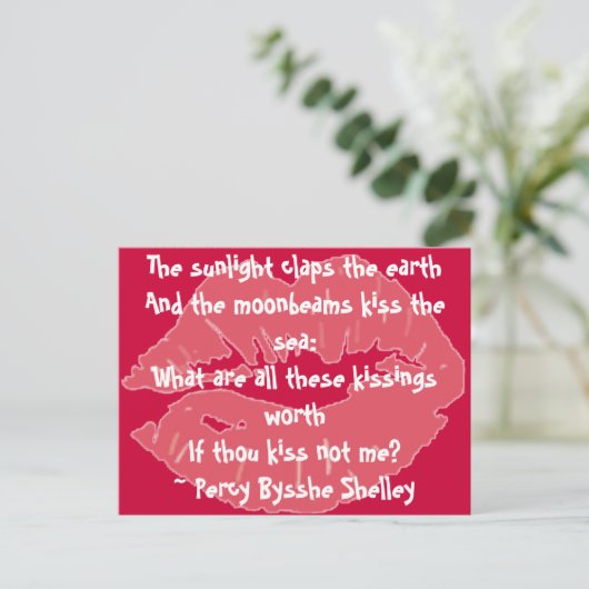 Que valent tous ces baisers... Carte postale (Debout devant)