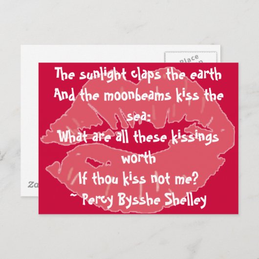 Que valent tous ces baisers... Carte postale (Devant / Derrière)