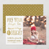 Que vos jours soient joyeux et Cartes photos (Devant / Derrière)