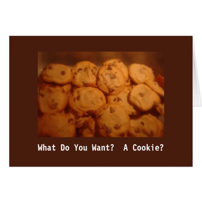 Que voulez-vous ?  Un biscuit ? Carte de Congrats (Devant horizontal)