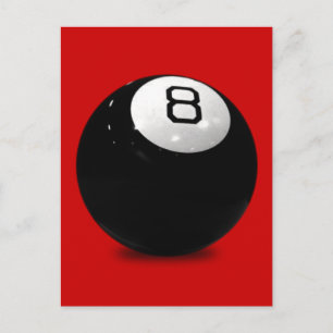 QUEBALL POOL GAME SPORTS FUN ICON LOGO BLACK TERWI BRIEFKAART