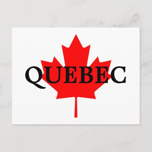 QUEBEC BRIEFKAART (Voorkant)