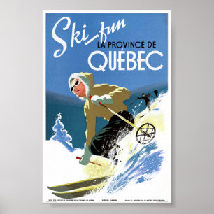 Québec Canada Affiche de voyage vintage restaurée