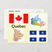 Quebec Canada Briefkaart (Voorkant / Achterkant)