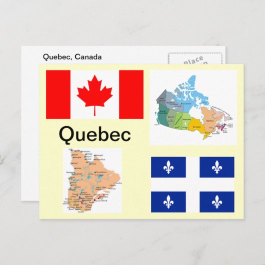 Quebec Canada Briefkaart (Voorkant / Achterkant)