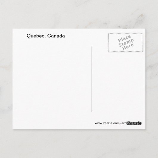 Quebec Canada Briefkaart (Achterkant)
