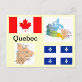 Quebec Canada Briefkaart (Voorkant)