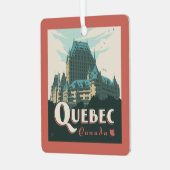 Quebec Canada Château Frontenac | Metalen Ornament (Voorkant links)