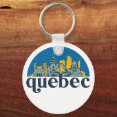 Quebec Canada  City Skyline Cityscape Art Sleutelhanger (Voorkant)
