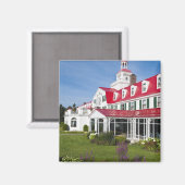Quebec, Canada. Historic Hotel Tadoussac, 2 Magneet (Voorkant / Achterkant)