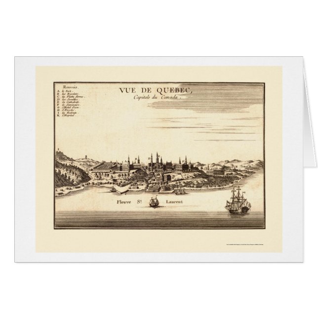 Québec, Canada Panoramic Map - 1755 (Voorkant Horizontaal)