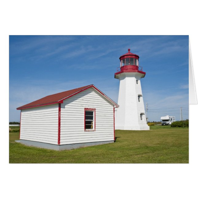 Québec, Canada. Phare du cap D'Espoir. (Devant horizontal)