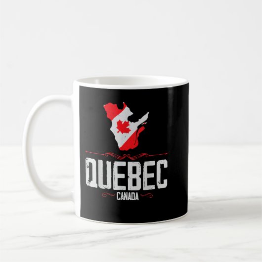 Quebec Canada Quebec Silhouette Souvenir uit Queb Koffiemok (Links)