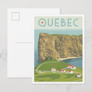 Quebec Canada Reis Oude Stijl Briefkaart