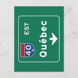 Quebec, Canada Road Sign Briefkaart