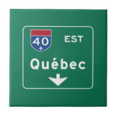Quebec, Canada Road Sign Tegeltje (Voorkant)