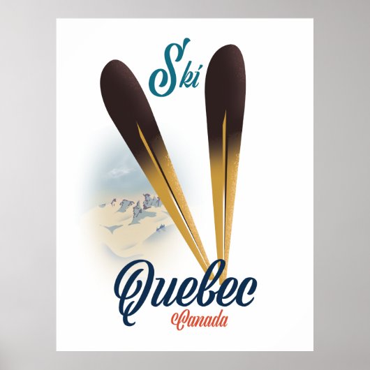 Quebec Canada ski poster (Voorkant)