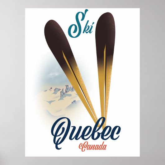 Quebec Canada ski poster (Voorkant)