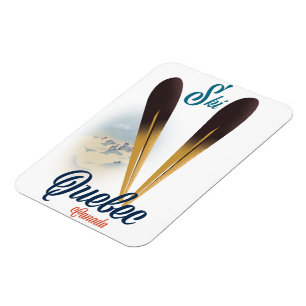Quebec Canada ski poster Magneet