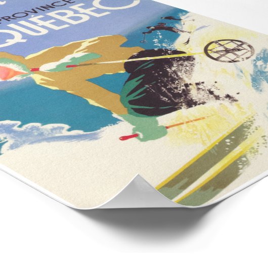 Quebec Canada skireisposter Poster (Hoek)