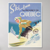 Quebec Canada skireisposter Poster (Voorkant)