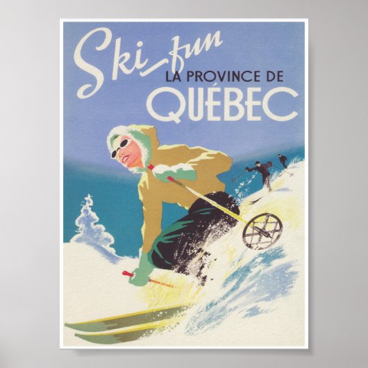 Quebec Canada  skireisposter Poster (Voorkant)