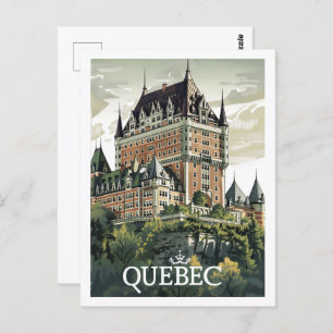 Quebec Canada Vintage Beroemde Reisplaats Briefkaart