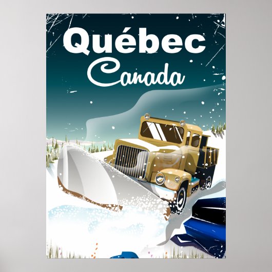 Québec Canada vintage-poster Poster (Voorkant)