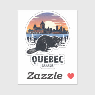 Quebec Canada Vintage Reis Bever Chateau Fronte Sticker