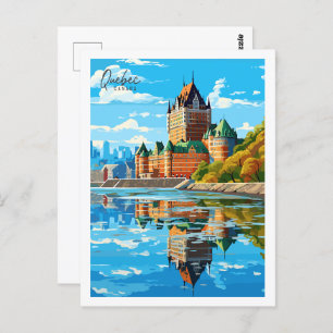 Quebec Canada vintage reisplaats illustratie Briefkaart