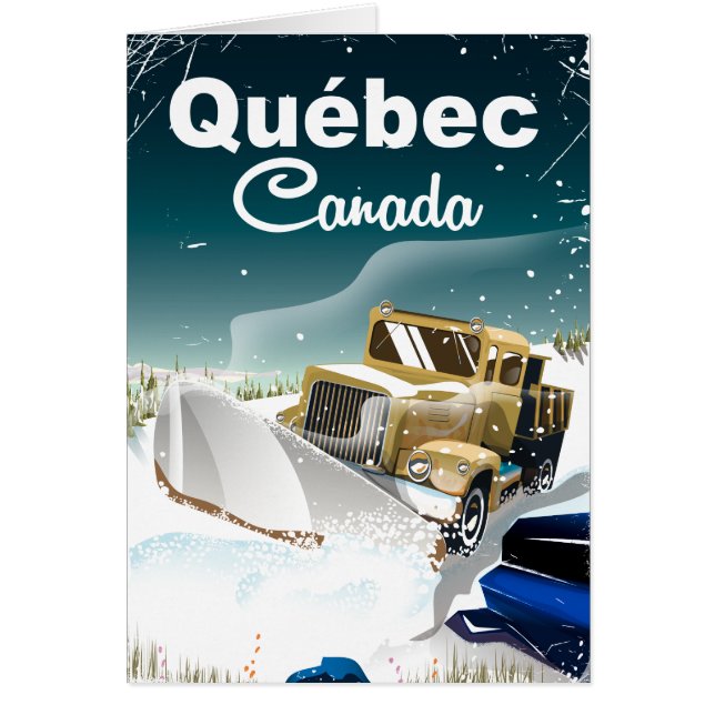 Québec Canada vintage reisposter (Voorkant)