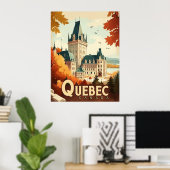 Quebec, Canada Vintage reizen Poster (Thuiskantoor)