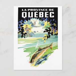 Quebec, Canada. Vissen in de rivier Briefkaart