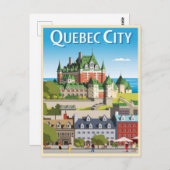 Quebec City Canada Briefkaart (Voorkant / Achterkant)