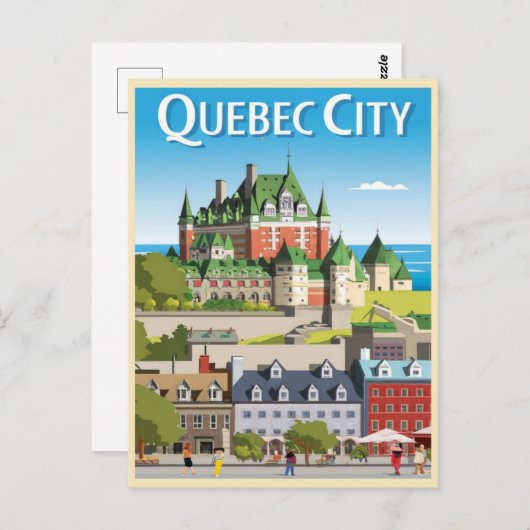 Quebec City Canada Briefkaart (Voorkant / Achterkant)