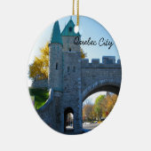Quebec City Canada Castle Gates Keramisch Ornament (Rechts)