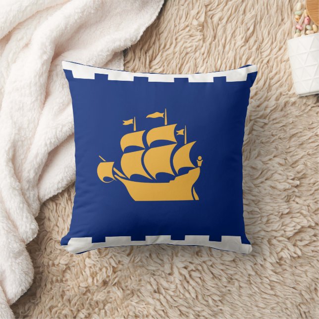 Quebec City, Canada Flag American MoJo Pillow Kussen (Deken)