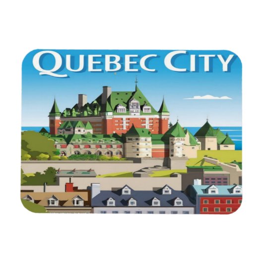 Quebec City Canada Magneet (Horizontaal)