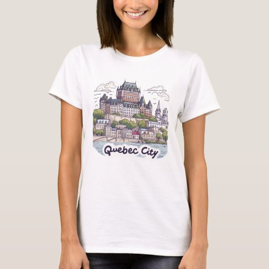Quebec City Canada T-shirt (Voorkant)