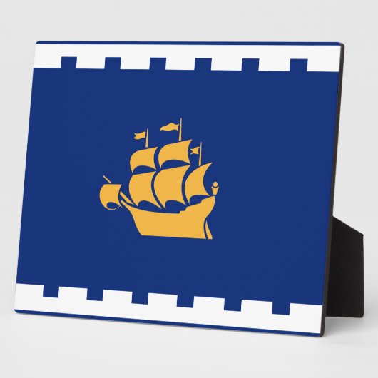 Quebec City Flag Plaque (Côté)