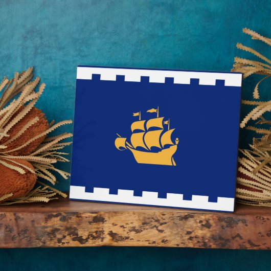 Quebec City Flag Plaque (Côté)