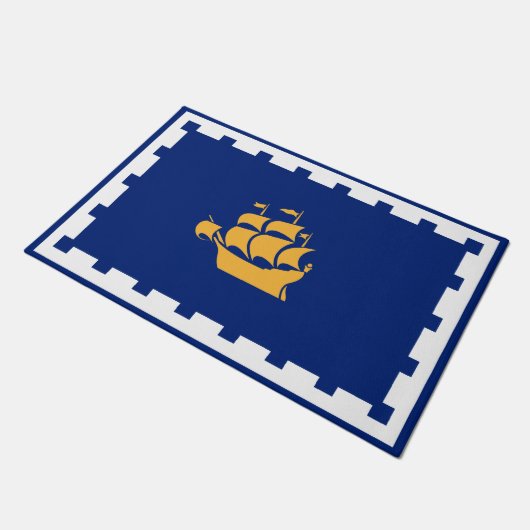 Quebec City Flag (Québec, Canada) Deurmat (Schuin)