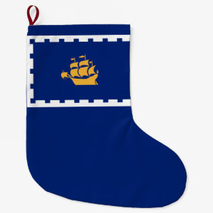 Quebec City Flag (Québec, Canada) Grote Kerstsok